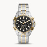 Buy Shop Fossil Garrett Analog Black Dial Two Tone Steel Strap Watch for Men - FS5771 USA Online