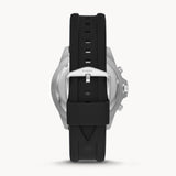 Buy Shop Fossil Garrett Chronograph Black Dial Black Rubber Strap Watch for Men - FS5624 USA Online