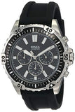 Buy Shop Fossil Garrett Chronograph Black Dial Black Rubber Strap Watch for Men - FS5624 USA Online