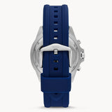 Buy Shop Fossil Garrett Chronograph Blue Dial Blue Rubber Strap Watch for Men - FS5709 USA Online