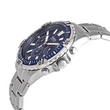 Buy Shop Fossil Garrett Chronograph Blue Dial Silver Steel Strap Watch for Men - FS5623 USA Online