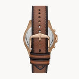 Buy Shop Fossil Garrett Chronograph Brown Dial Brown Leather Strap Watch for Men - FS5867 USA Online