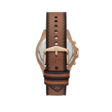 Buy Shop Fossil Garrett Chronograph Brown Dial Brown Leather Strap Watch for Men - FS5867 USA Online