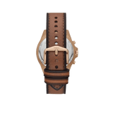 Buy Shop Fossil Garrett Chronograph Brown Dial Brown Leather Strap Watch for Men - FS5867 USA Online