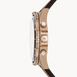 Buy Shop Fossil Garrett Chronograph Brown Dial Brown Leather Strap Watch for Men - FS5867 USA Online