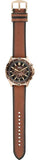 Buy Shop Fossil Garrett Chronograph Brown Dial Brown Leather Strap Watch for Men - FS5867 USA Online