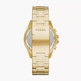 Buy Shop Fossil Garrett Chronograph Gold Dial Gold Steel Strap Watch for Men - FS5772 USA Online