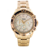 Buy Shop Fossil Garrett Chronograph Gold Dial Gold Steel Strap Watch for Men - FS5772 USA Online