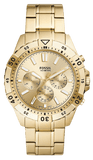 Buy Shop Fossil Garrett Chronograph Gold Dial Gold Steel Strap Watch for Men - FS5772 USA Online