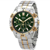 Buy Shop Fossil Garrett Chronograph Green Dial Two Tone Steel Strap Watch for Men - FS5622 USA Online