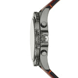 Buy Shop Fossil Garrett Chronograph Grey Dial Brown Leather Strap Watch for Men - FS5770 USA Online
