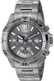 Buy Shop Fossil Garrett Chronograph Grey Dial Grey Steel Strap Watch for Men - FS5621 USA Online