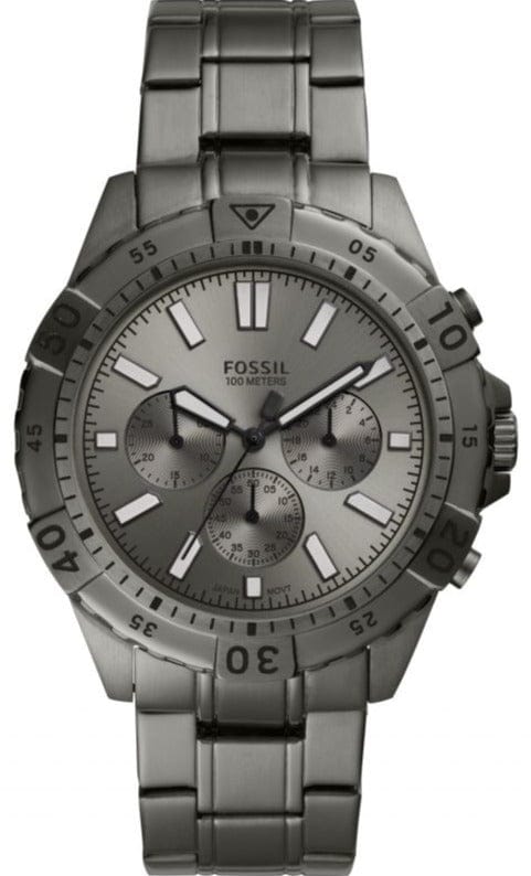Buy Shop Fossil Garrett Chronograph Grey Dial Grey Steel Strap Watch for Men - FS5621 USA Online