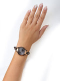Buy Shop Fossil Georgia Black Dial Black Leather Strap Watch for Women - ES3148 USA Online