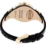 Buy Shop Fossil Georgia Black Dial Black Leather Strap Watch for Women - ES3148 USA Online