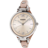 Buy Shop Fossil Georgia Bone Grey Dial Beige Leather Strap Watch for Women - ES2830 USA Online