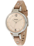 Buy Shop Fossil Georgia Bone Grey Dial Beige Leather Strap Watch for Women - ES2830 USA Online