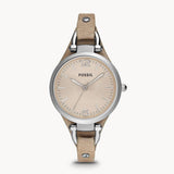 Buy Shop Fossil Georgia Bone Grey Dial Beige Leather Strap Watch for Women - ES2830 USA Online