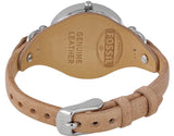 Buy Shop Fossil Georgia Bone Grey Dial Beige Leather Strap Watch for Women - ES2830 USA Online
