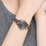Buy Shop Fossil Georgia Smoke Grey Dial Grey Leather Strap Watch for Women - ES3077 USA Online