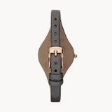 Buy Shop Fossil Georgia Smoke Grey Dial Grey Leather Strap Watch for Women - ES3077 USA Online