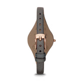 Buy Shop Fossil Georgia Smoke Grey Dial Grey Leather Strap Watch for Women - ES3077 USA Online