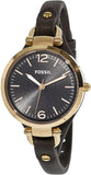 Buy Shop Fossil Georgia Smoke Grey Dial Grey Leather Strap Watch for Women - ES3077 USA Online
