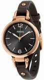 Buy Shop Fossil Georgia Smoke Grey Dial Grey Leather Strap Watch for Women - ES3077 USA Online