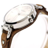Buy Shop Fossil Georgia White Dial Brown Leather Strap Watch for Women - ES3060 USA Online