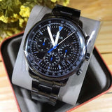Buy Shop Fossil Goodwin Chrono Analog Black Dial Grey Steel Strap Watch for Men - FS5518 USA Online