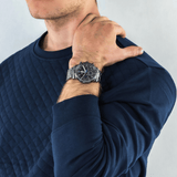 Buy Shop Fossil Goodwin Chrono Analog Black Dial Grey Steel Strap Watch for Men - FS5518 USA Online