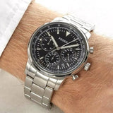 Buy Shop Fossil Goodwin Chronograph Black Dial Silver Steel Strap Watch for Men - FS5412 USA Online