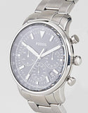 Buy Shop Fossil Goodwin Chronograph Black Dial Silver Steel Strap Watch for Men - FS5412 USA Online