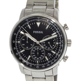 Buy Shop Fossil Goodwin Chronograph Black Dial Silver Steel Strap Watch for Men - FS5412 USA Online