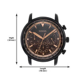 Buy Shop Fossil Goodwin Chronograph Brown Dial Brown Leather Strap Watch for Men - FS5529 USA Online