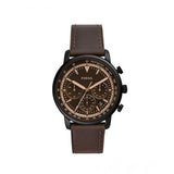 Buy Shop Fossil Goodwin Chronograph Brown Dial Brown Leather Strap Watch for Men - FS5529 USA Online