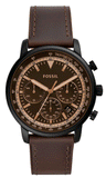 Buy Shop Fossil Goodwin Chronograph Brown Dial Brown Leather Strap Watch for Men - FS5529 USA Online