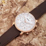 Buy Shop Fossil Goodwin Chronograph White Dial Brown Leather Strap Watch for Men - FS5415 USA Online
