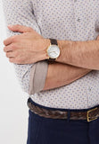 Buy Shop Fossil Goodwin Chronograph White Dial Brown Leather Strap Watch for Men - FS5415 USA Online