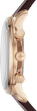 Buy Shop Fossil Goodwin Chronograph White Dial Brown Leather Strap Watch for Men - FS5415 USA Online