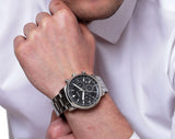 Buy Shop Fossil Goodwin Chronograph Black Dial Silver Steel Strap Watch for Men - FS5412 USA Online