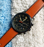 Buy Shop Fossil Goodwin Luggage Chronograph Black Dial Brown Leather Strap Watch for Men - FS5501 USA Online