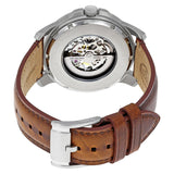 Buy Shop Fossil Grant Automatic Beige Skeleton Dial Brown Leather Strap Watch for Men - ME3099 USA Online