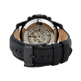 Buy Shop Fossil Grant Automatic Black Dial Black Leather Strap Watch for Men - ME3028 USA Online