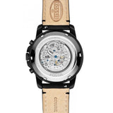 Buy Shop Fossil Grant Automatic Black Dial Black Leather Strap Watch for Men - ME3028 USA Online
