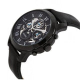 Buy Shop Fossil Grant Automatic Black Dial Black Leather Strap Watch for Men - ME3028 USA Online