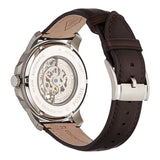 Buy Shop Fossil Grant Automatic Skeleton Black Dial Brown Leather Strap Watch for Men - ME3095 USA Online