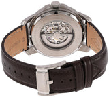 Buy Shop Fossil Grant Automatic Skeleton Black Dial Brown Leather Strap Watch for Men - ME3100 USA Online