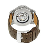Buy Shop Fossil Grant Automatic Skeleton Black Dial Brown Leather Strap Watch for Men - ME3100 USA Online