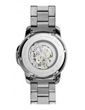 Buy Shop Fossil Grant Automatic Skeleton Black Dial Silver Steel Strap Watch for Men - ME3103 USA Online